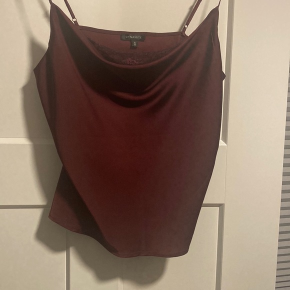 Cowl neck burgundy camisole - Picture 1 of 1